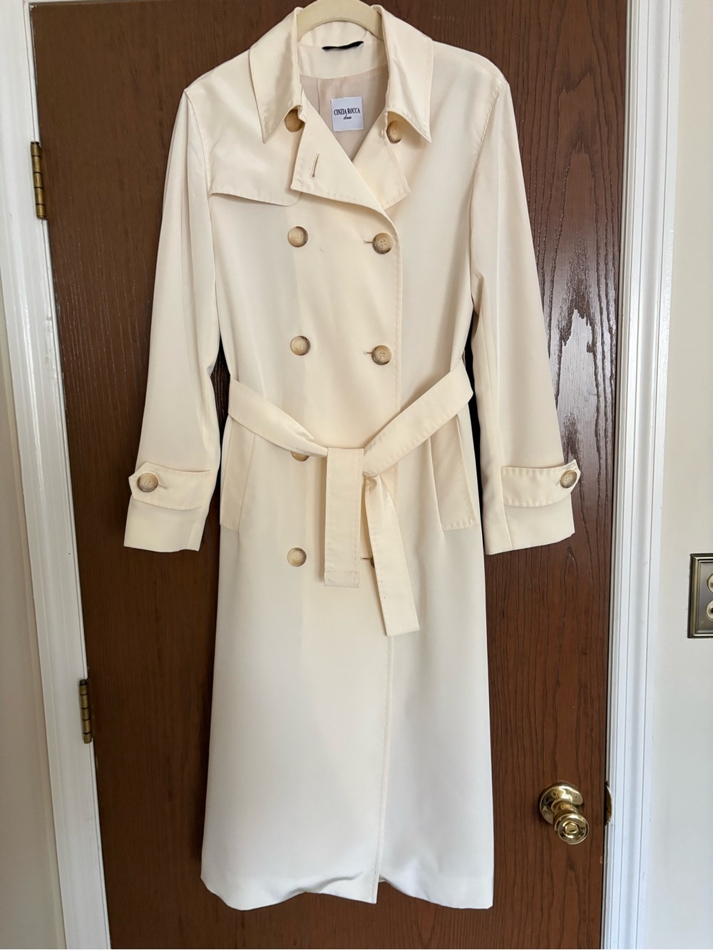 Cinzia Rocco Trench Coat Ivory